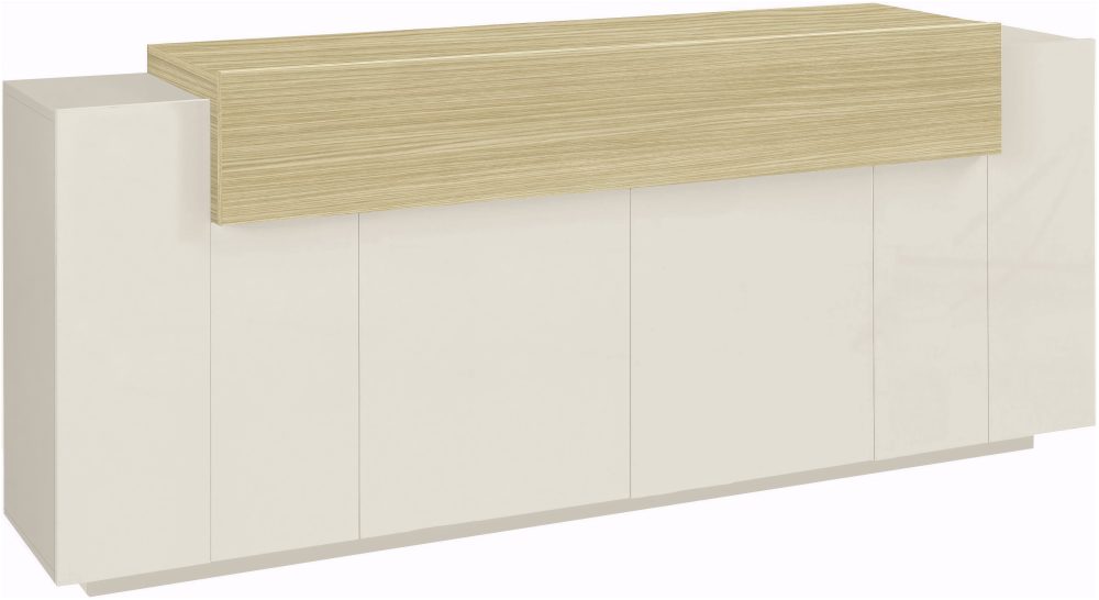 INOSIGN Sideboard »Coro, Kommode, Schrank, Kredenz, grifflos mit Einlegeböden« 1 Klappe,4 Türen, Doppeltiefe, B/T/H 200x45x85,6cm