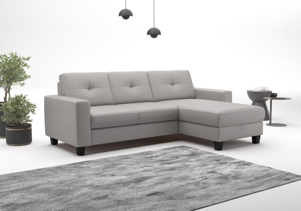 PLACES OF STYLE Ecksofa »Varese« wahlweise mit Bettfunktion und Bettkasten