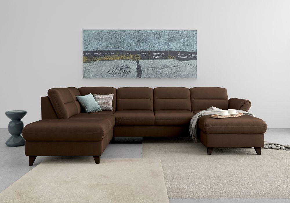 sit&more Wohnlandschaft »Mellum«, inklusive Federkern, wahlweise mit Bettfunktion, Stauraum und Armteilfunktion