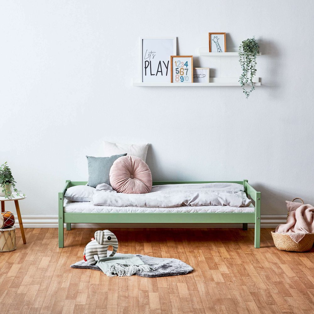 Lüttenhütt Kinderbett »ECO One, Einzelbett, skandinavisches Design«, wahlweise mit Matratze, Liegefläche 70x160 cm