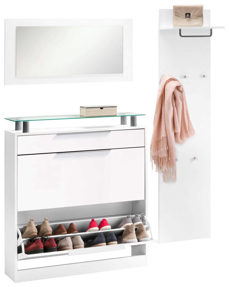 borchardt Möbel Garderoben-Set »Olivia«, (Set, 3 St.), (3-tlg.), stehender Schuhschrank