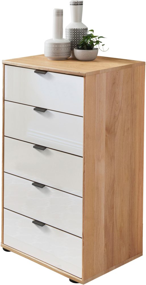 WIEMANN Schubkastenkommode »Cardiff Sideboard, Wäscheschrank, teilmassiv Erle, mit Schubladen« Glas- oder Massivholzfront, verschiedene Breiten, MADE IN GERMANY, Schubkästen inklusive Selbsteinzug und Dämpfung