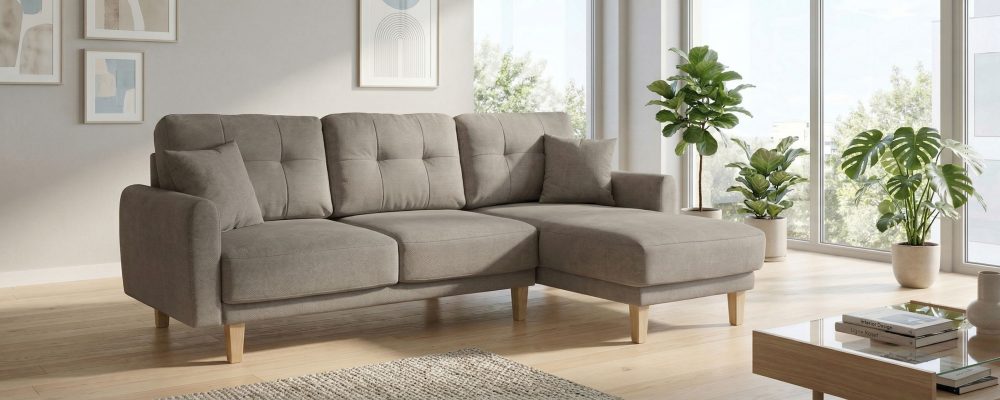 Home affaire Ecksofa »Triplo«, wahlweise mit Bettfunktion und Bettkasten, Zierkissen