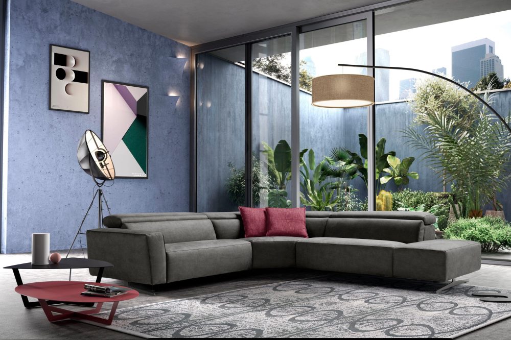 Egoitaliano Ecksofa »Stefanie«, mit Relaxfunktion und verstellbaren Kopfteilelementen
