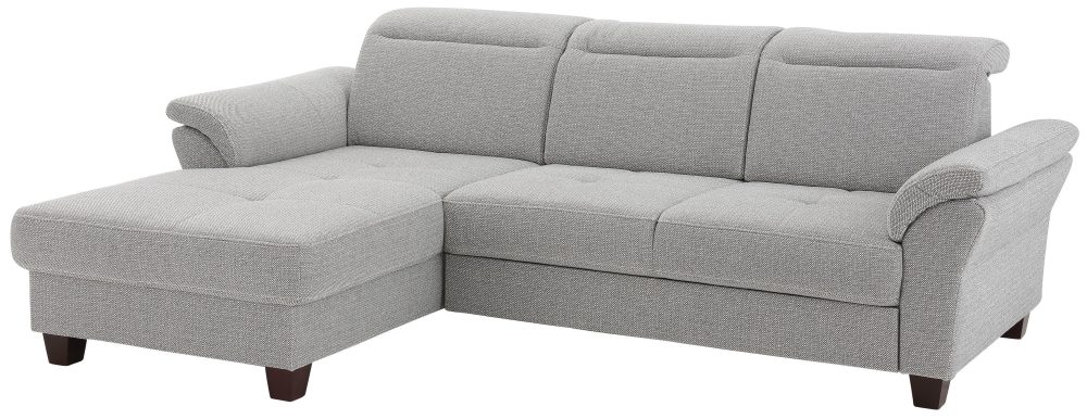Premium collection by Home affaire Ecksofa »Solvei«, mit Recamierenabschluss und Sitztiefenverstellung. Wahlweise auch mit Kopfteilverstellung und Bettfunktion, Federkern