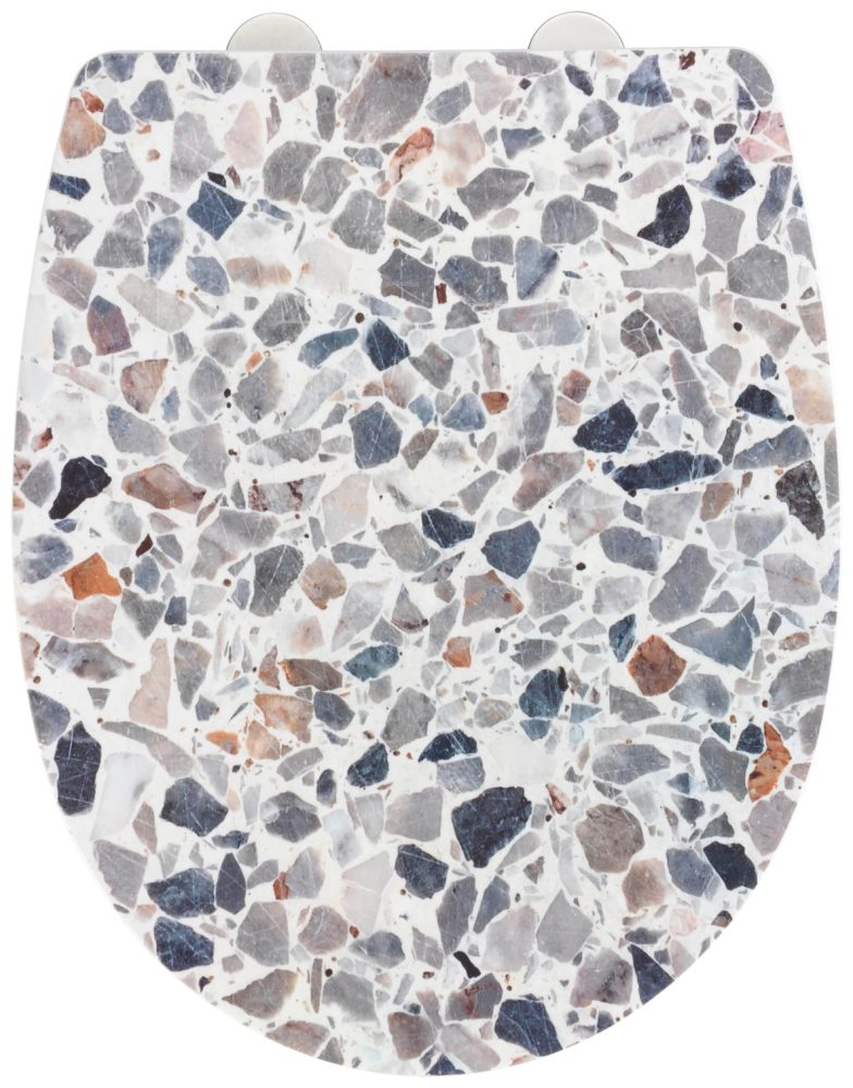 Wenko - WC-Sitz Terrazzo High Gloss, Thermoplast