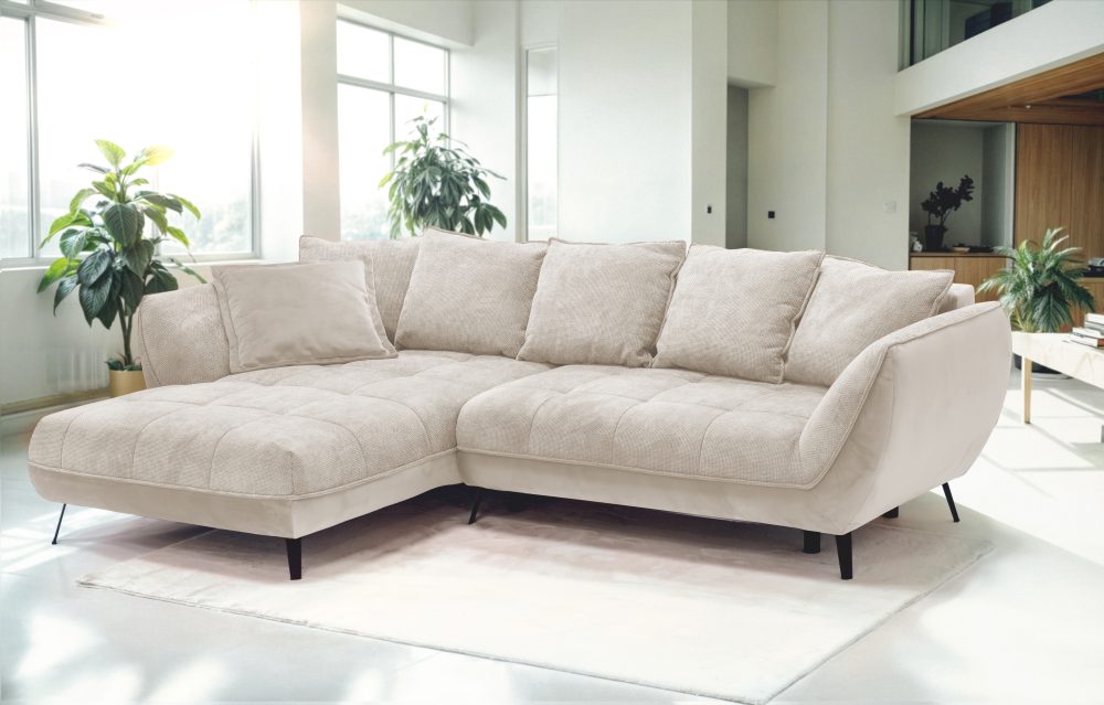 exxpo - sofa fashion Ecksofa »Midway mit einfacher Easy-Lift-Bettfunktion, bequem und modern«, inkl. Bettfunktion und praktischem Bettkasten, L-Form