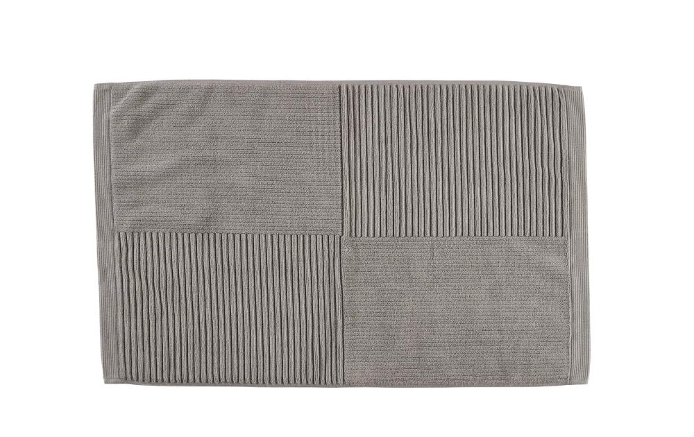 Badteppich Zone Denmark Grau Baumwolle B 80 T 50 cm