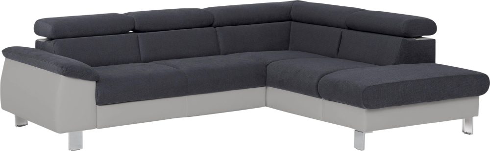 COTTA Ecksofa »Komaris«, inklusive Kopf- bzw. Rückenverstellung, wahlweise Bettfunktion, Bettkasten und RGB-LED-Beleuchtung