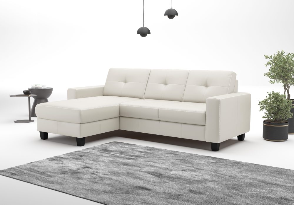 PLACES OF STYLE Ecksofa »Varese« wahlweise mit Bettfunktion und Bettkasten