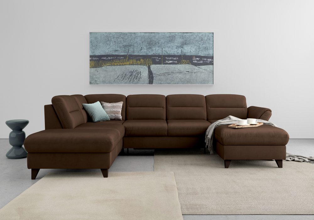 sit&more Wohnlandschaft »Mellum«, inklusive Federkern, wahlweise mit Bettfunktion, Stauraum und Armteilfunktion