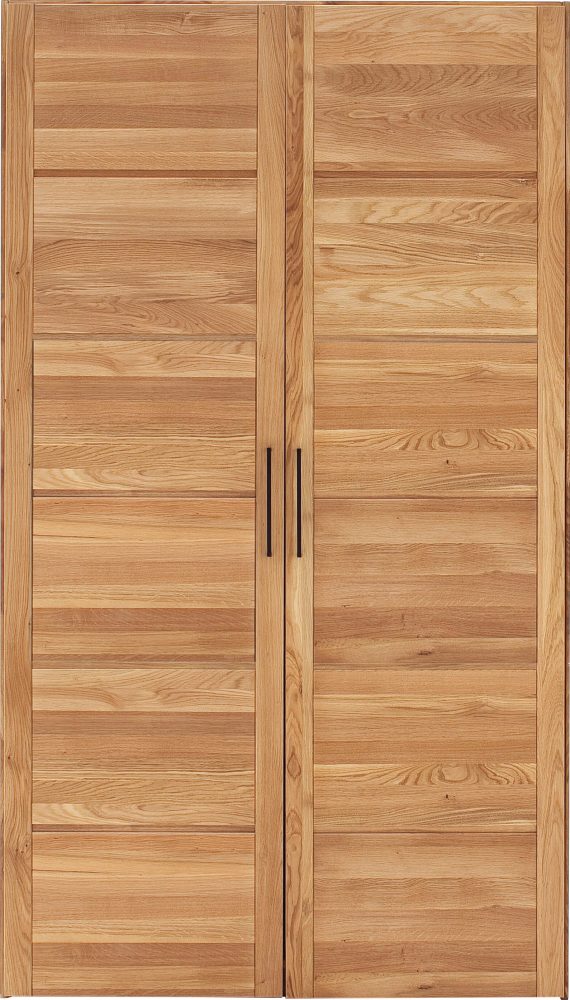 Premium collection by Home affaire Drehtürenschrank »Chamara«, aus massivem Eichenholz, in unterschiedlichen Schrankbreiten erhältlich, Höhe 218 cm