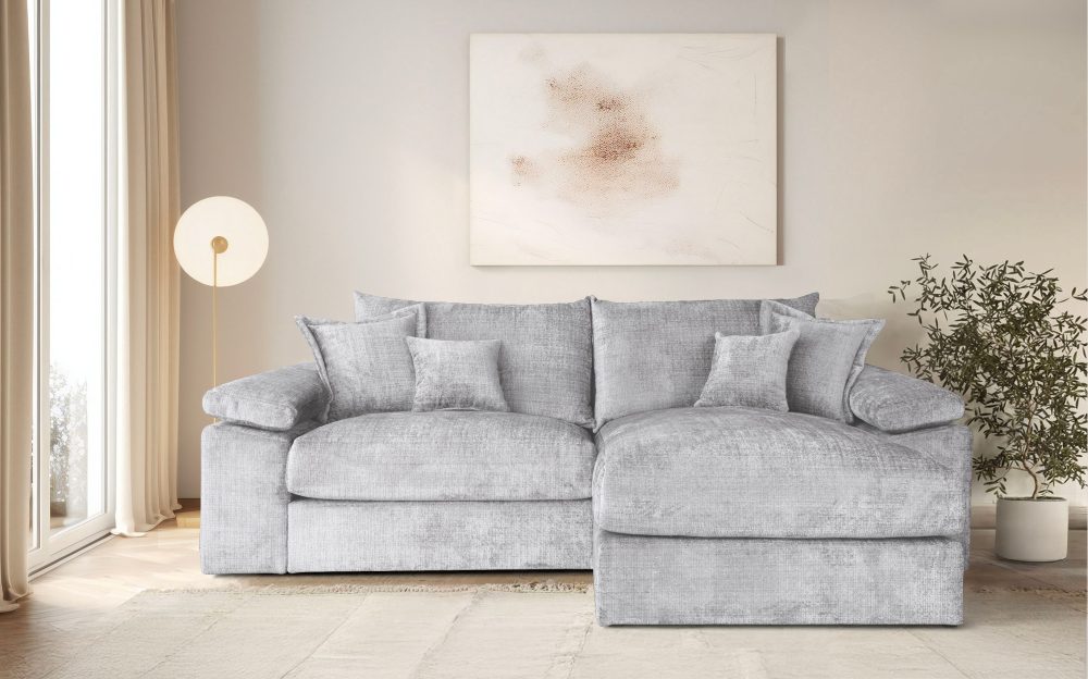 Home affaire Ecksofa »Soft&Cosy XL L-Form - Breite 246 cm«, Mega-Sofa, Cord oder Chenille-Struktur, Federkern-Polsterung