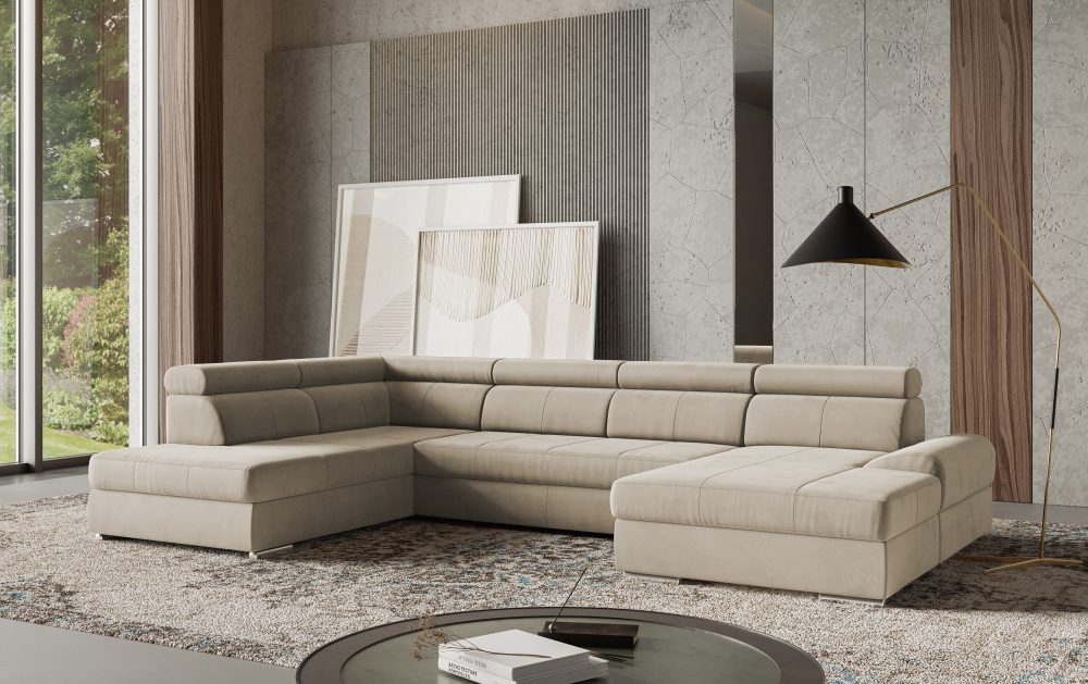 sit&more Wohnlandschaft »U-Form«, mit verstellbaren Kopfteilen, wahlweise mit Bettfunktion