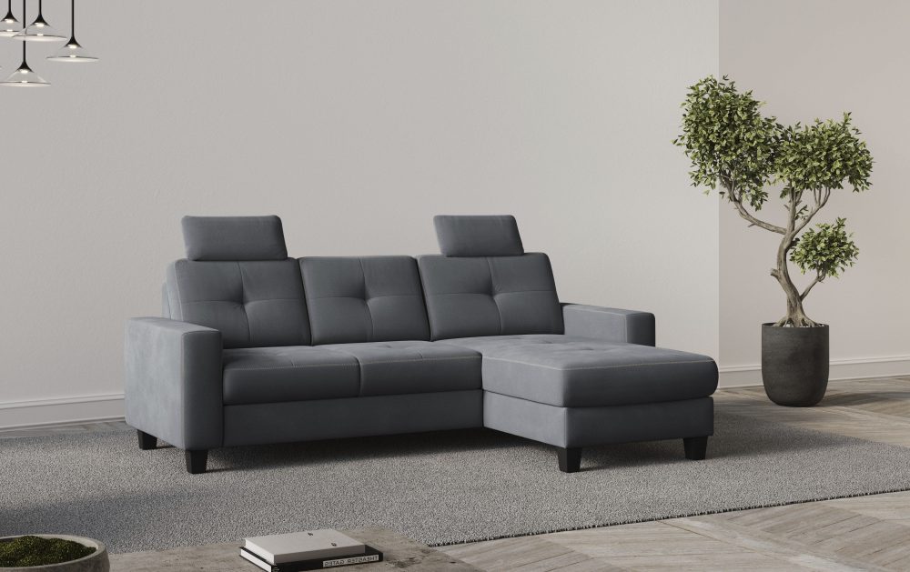 Places of Style Ecksofa »Varese«, wahlweise mit Bettfunktion und Bettkasten