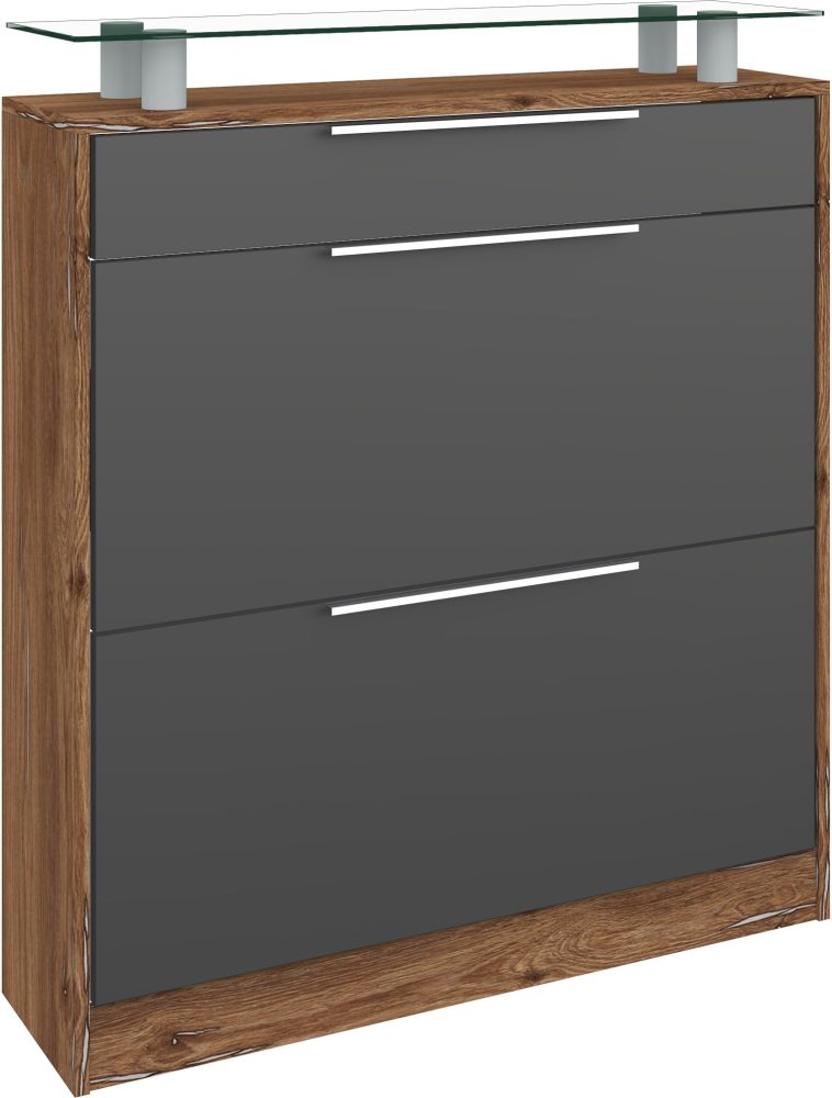 borchardt Möbel Schuhschrank »Oliva«, Breite 89 cm, stehend, mit 2 Doppeltrommeln und 1 Schubkasten