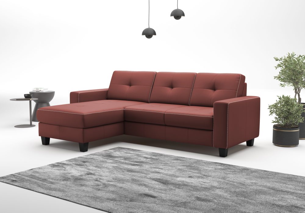 PLACES OF STYLE Ecksofa »Varese« wahlweise mit Bettfunktion und Bettkasten
