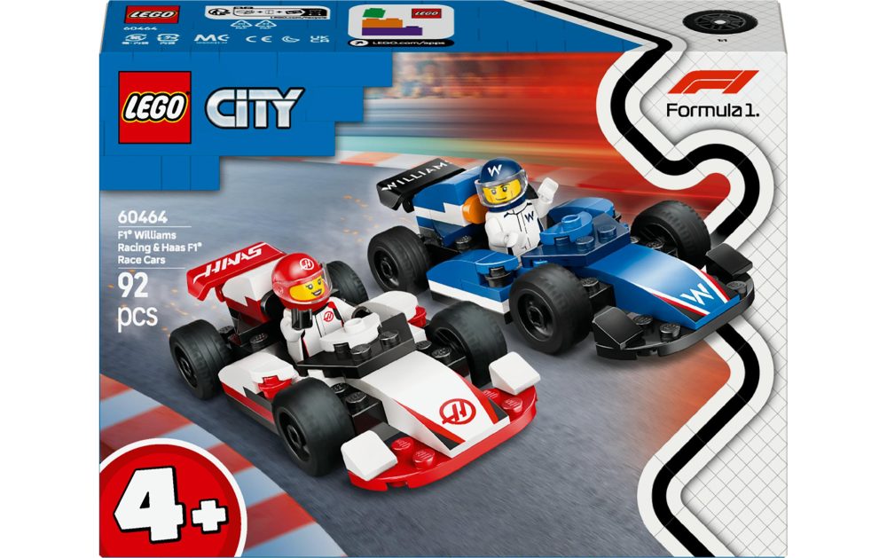 60464 City F1 Williams Racing und Haas F1 Rennautos, Konstruktionsspielzeug