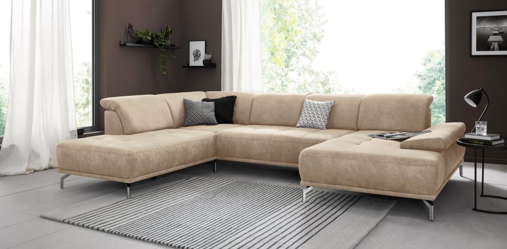 Places of Style Wohnlandschaft »Caluna«, mit Sitztiefen- und Kopfteilverstellung