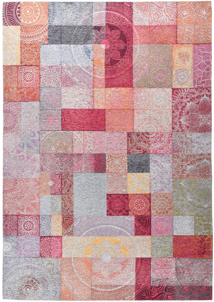 Gino Falcone Teppich »Cosima-112«, rechteckig, 3 mm Höhe, flachgeweber Jaquard-Teppich, mit Chenillegarn, modernes Patchwork-Design mit Ornamenten, Wohnzimmer
