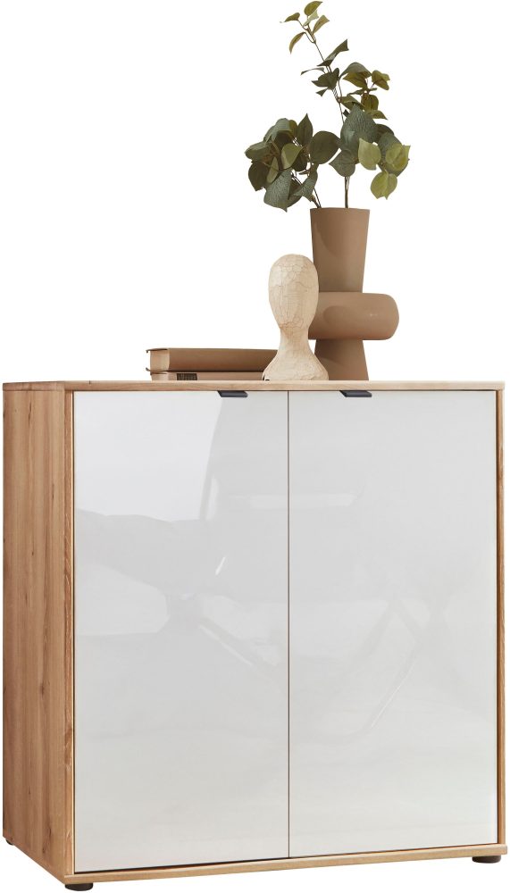 WIEMANN Kommode »Cardiff Sideboard, Wäscheschrank, teilmassiv Bianco-Eiche, 80 cm« Kommode 80x86x43 cm, braun, mit Dämpfung, MADE IN GERMANY, verschiedenen Ausführungen, inklusive Einlegeboden