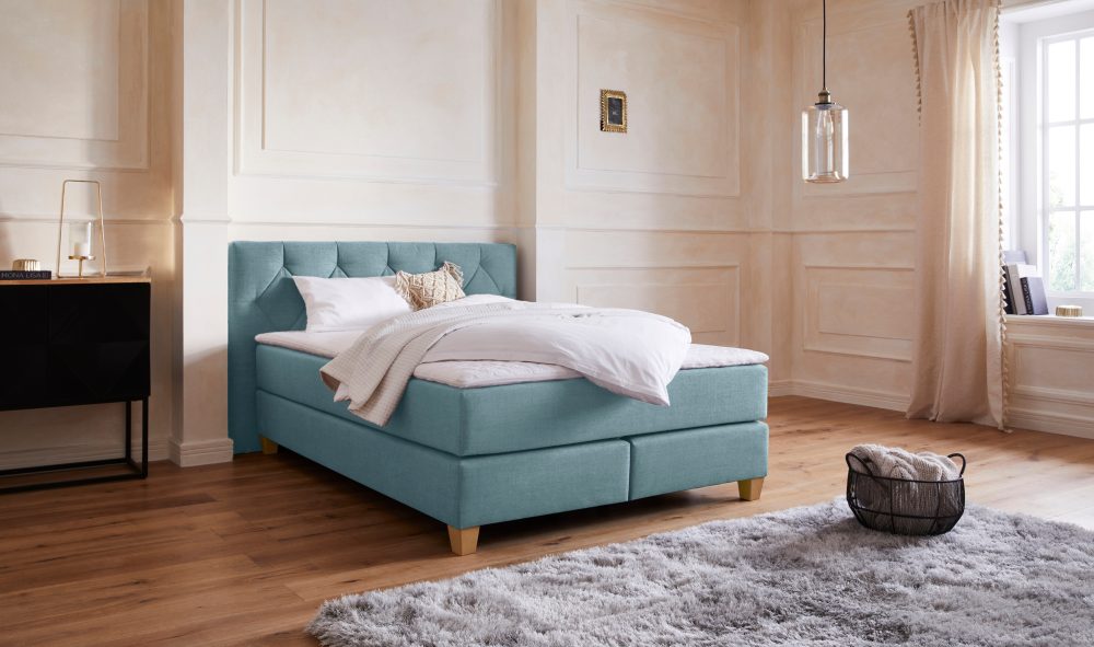 Guido Maria Kretschmer Home&Living Boxspringbett »Harmones«, in 3 Breiten, 3 Matratzenarten, Härtegrad auch im Mix mit je 1 Matratze in H2 und H3, incl. Topper