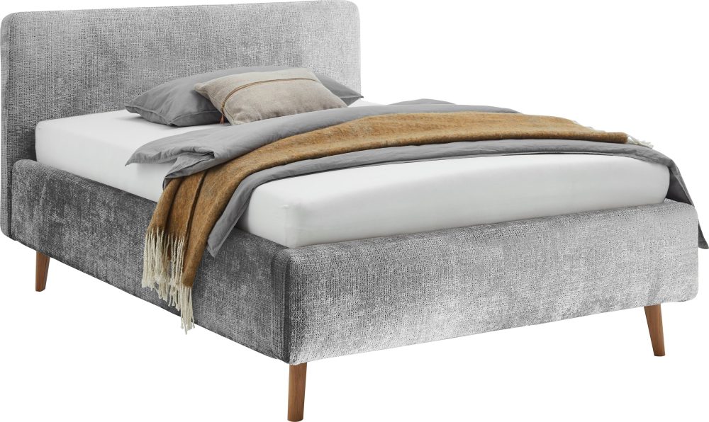 Novel - Bett MATTIS_8096 - grau - Textil - 140x200
