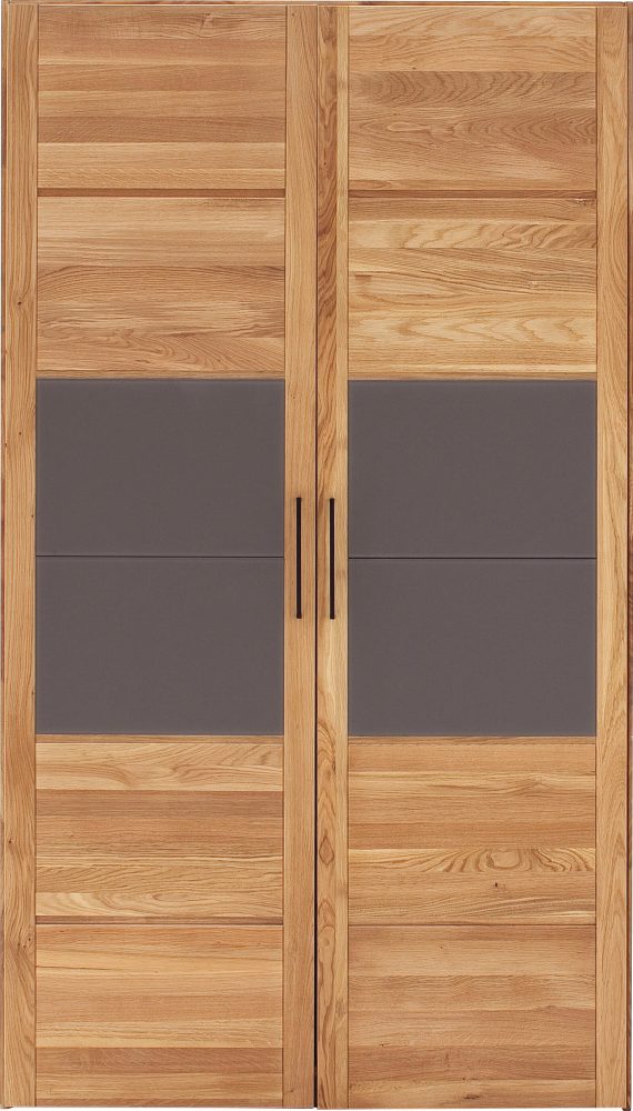 Premium collection by Home affaire Drehtürenschrank »Chamara«, aus massivem Eichenholz, in unterschiedlichen Schrankbreiten erhältlich, Höhe 218 cm