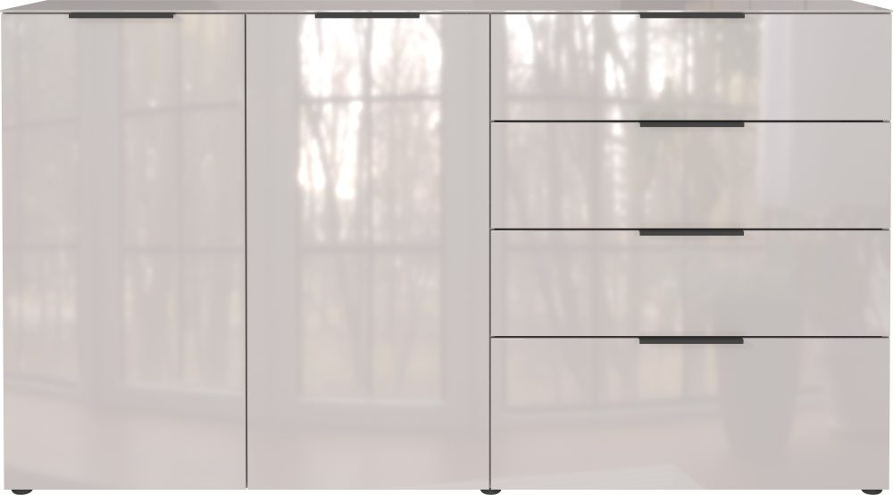 GERMANIA Sideboard »Oakland«, in 2 Breiten, Fronten und Oberboden mit Glasauflage