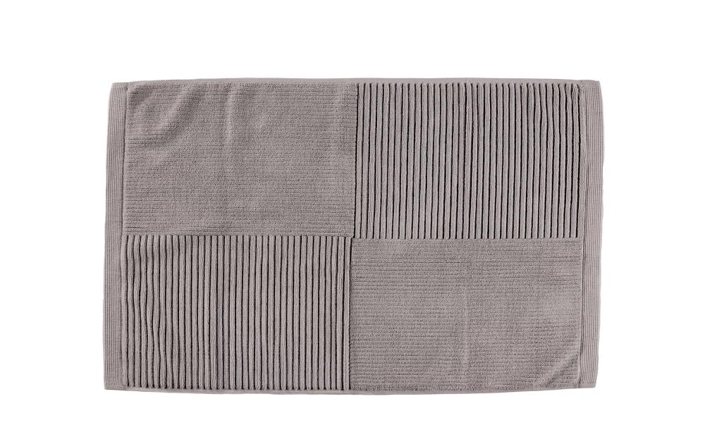 Badteppich Zone Denmark Grau Baumwolle B 80 T 50 cm