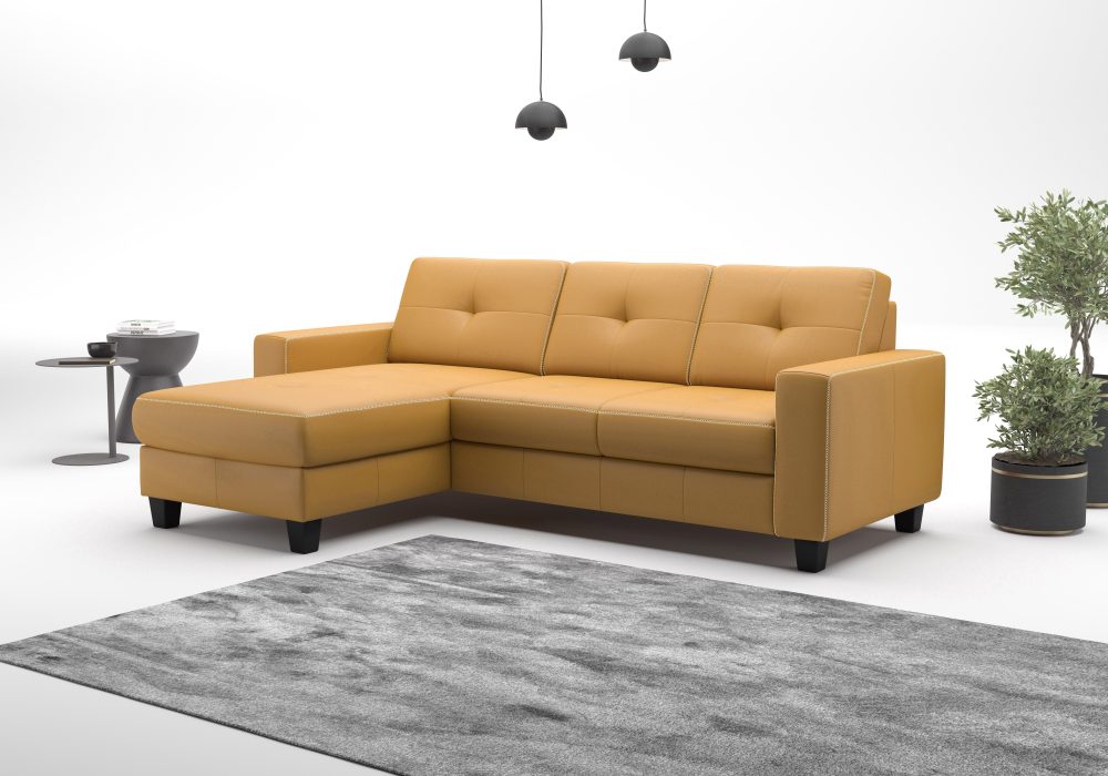 PLACES OF STYLE Ecksofa »Varese« wahlweise mit Bettfunktion und Bettkasten