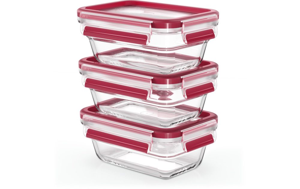 CLIP & CLOSE Glas-Frischhaltedosen-Set 0,45 Liter