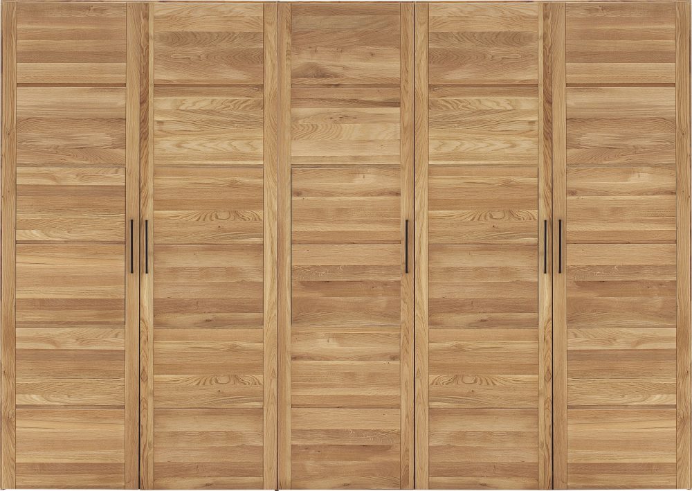 Premium collection by Home affaire Drehtürenschrank »Chamara«, aus massivem Eichenholz, in unterschiedlichen Schrankbreiten erhältlich, Höhe 218 cm