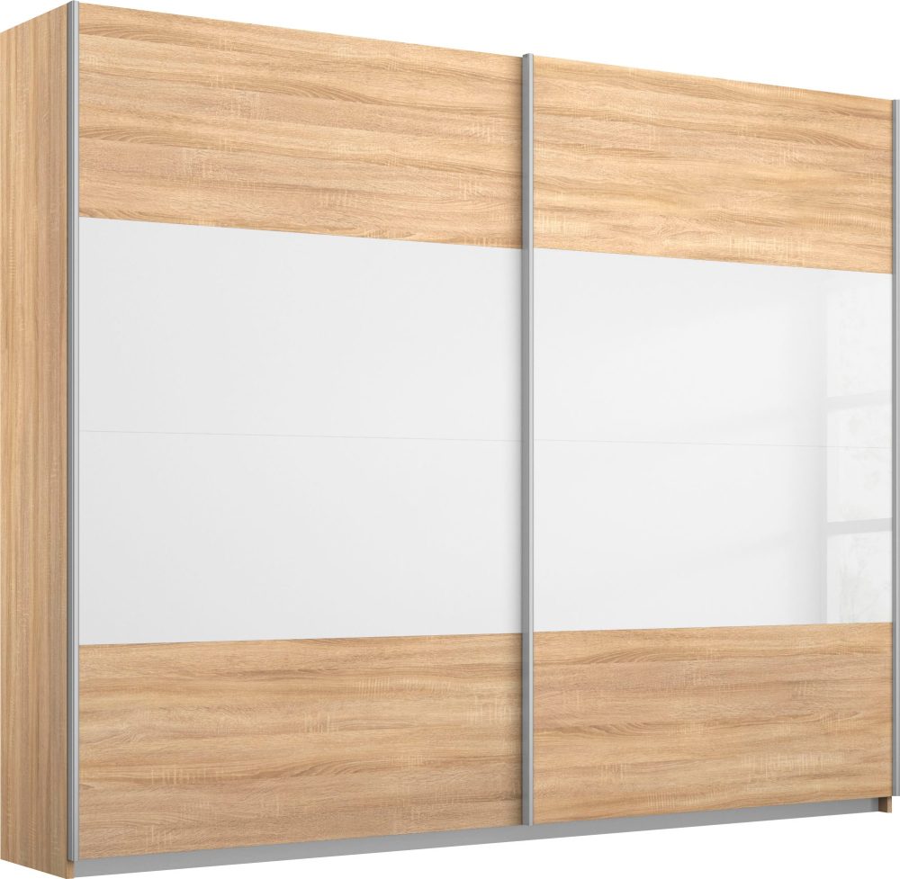 rauch Schwebetürenschrank »Quadra«, mit Glaselementen