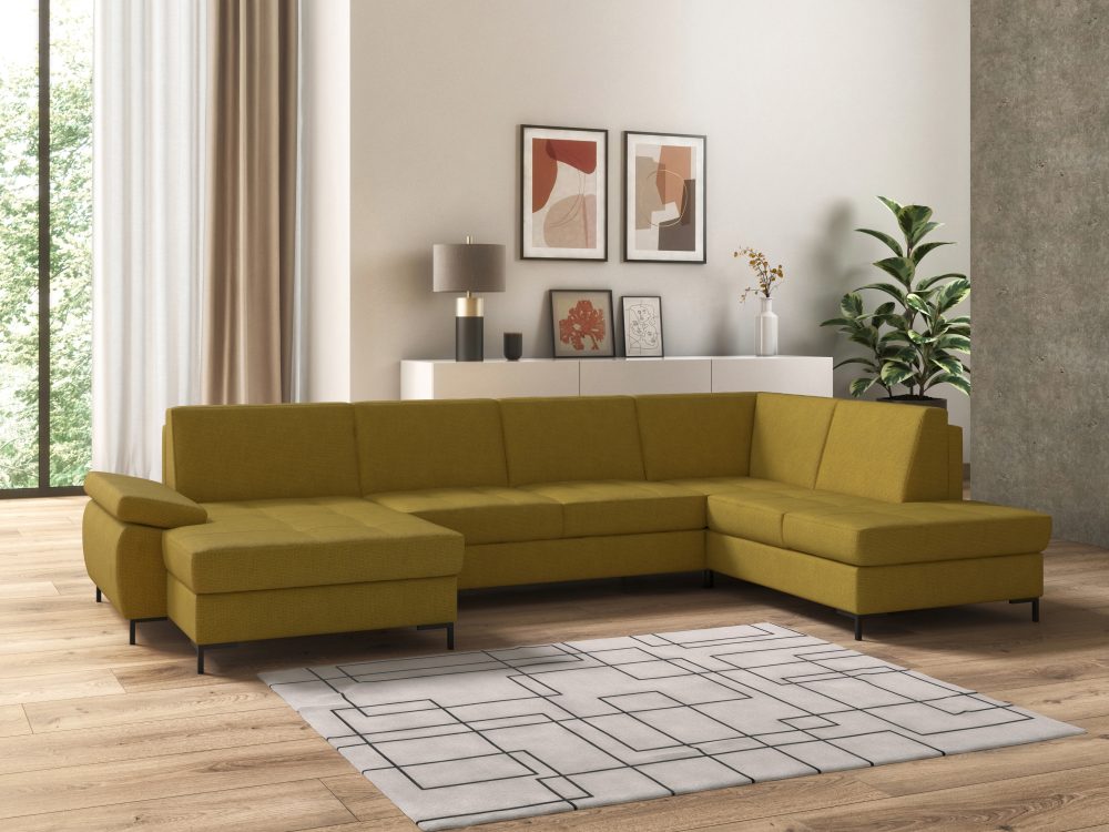 DOMO collection Wohnlandschaft »Capelo«, mit Armteilverstellung, wahlweise mit Bettfunktion, inklusive Federkern