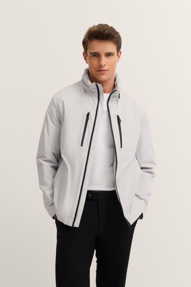 bugatti Regenjacke »Rainseries«, mit Kapuze, Regular Fit mit Kapuze & Stehkragen