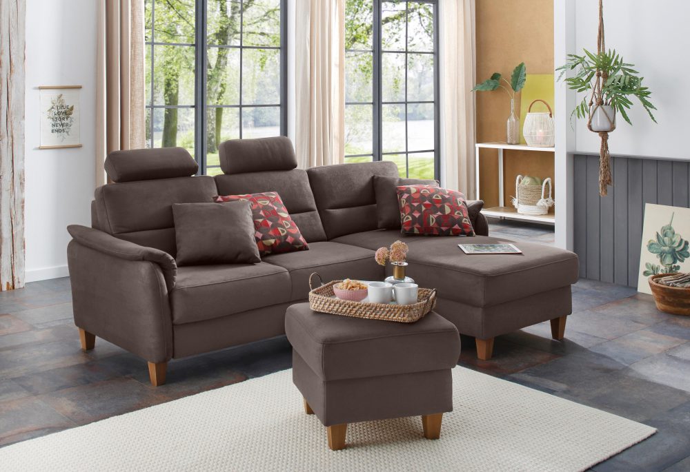 Home affaire Ecksofa »Palmera«, Federkern, wahlweise mit Bettfunktion und mit/ohne Bettkasten