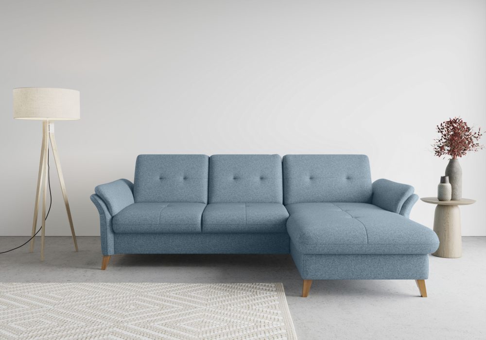 sit&more Ecksofa »Göteborg«, inklusive Sitztiefenverstellung und Federkern, wahlweise mit Bettfunktion und Bettkasten