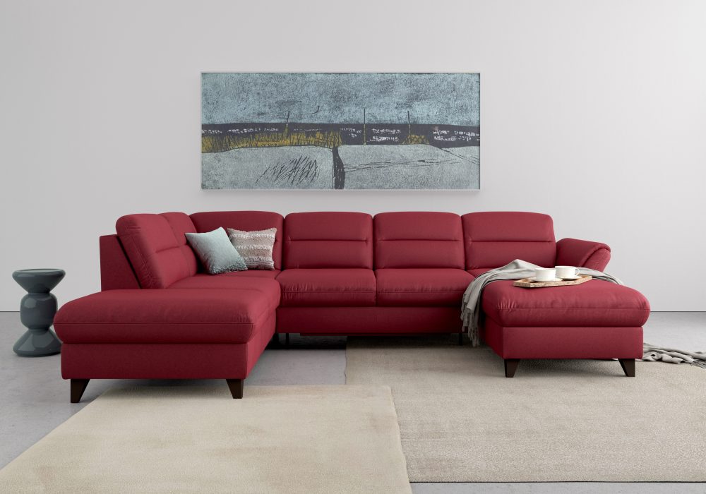sit&more Wohnlandschaft »Mellum«, inklusive Federkern, wahlweise mit Bettfunktion, Stauraum und Armteilfunktion