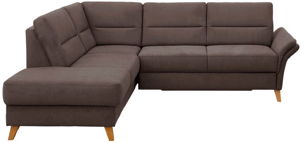 Home affaire Ecksofa »Westerland«, Federkern-Polsterung, wahlweise mit Bettfunktion, Bettkasten und Armlehnverstellung