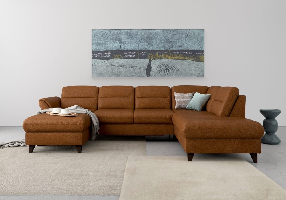sit&more Wohnlandschaft »Mellum«, inklusive Federkern, wahlweise mit Bettfunktion, Stauraum und Armteilfunktion