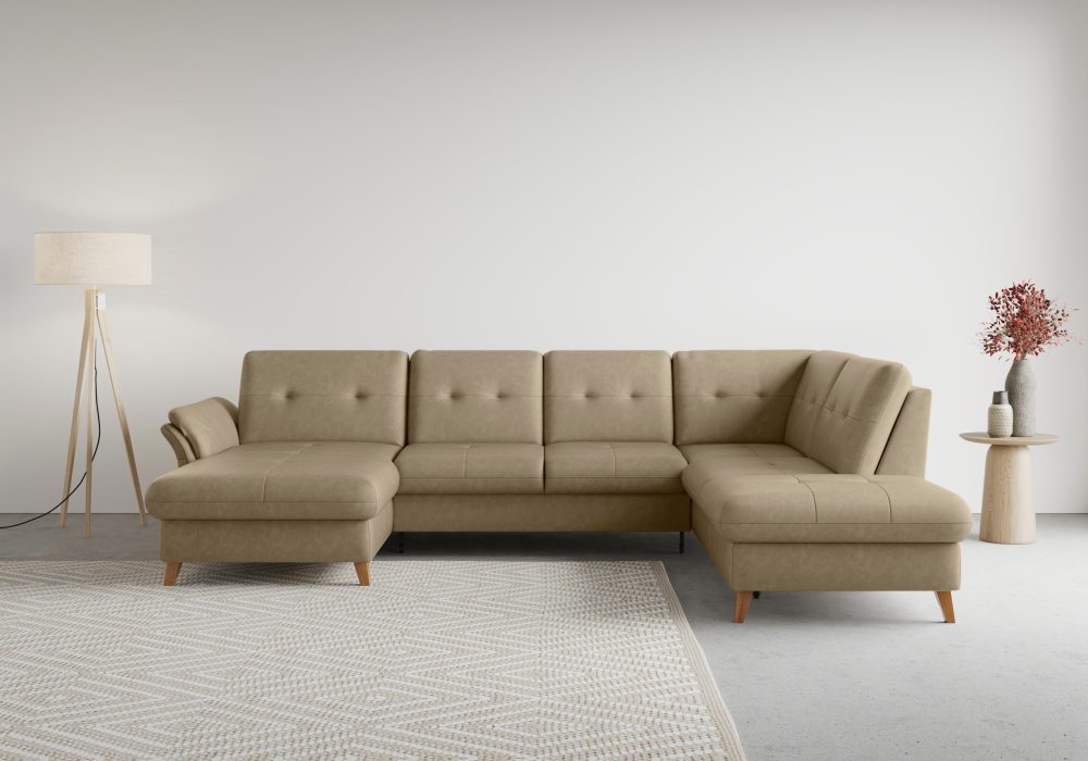 sit&more Wohnlandschaft »Göteborg«, inklusive Sitztiefenverstellung und Federkern, wahlweise mit Bettfunktion und Bettkasten