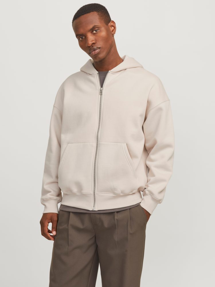 Jack & Jones Kapuzensweatjacke »JJEURBAN EDGE SWEAT ZIP HOOD NOOS«, mit Rippbündchen