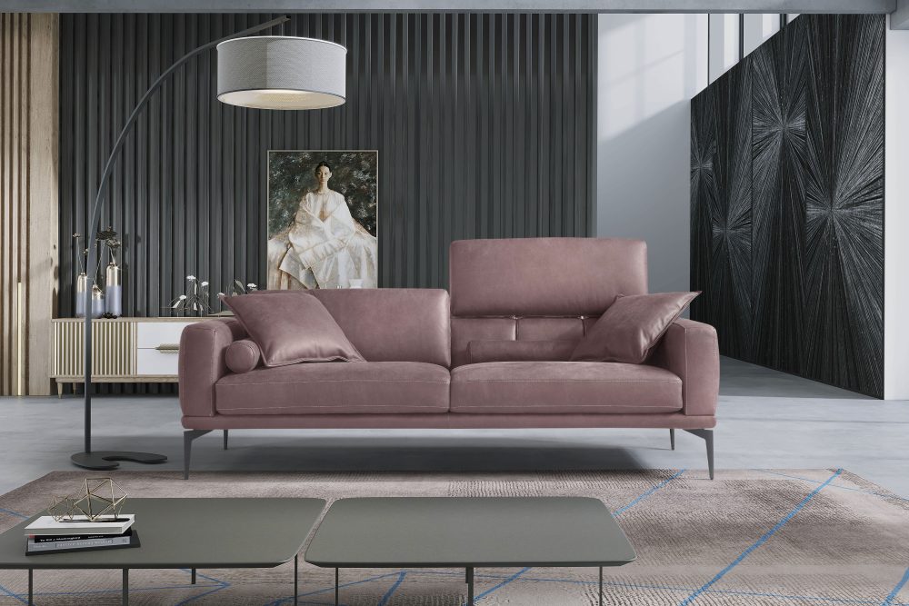 Egoitaliano 2,5-Sitzer »Masu«, inkl. 2 Kissenrollen, Rückenelemente manuell verstellbar, mit Metallfüssen
