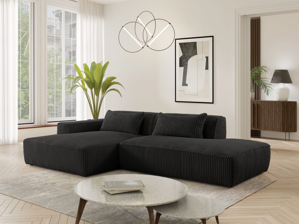 exxpo - sofa fashion Ecksofa »Billund modernes Designsofa, bequem und elegant, Breite 294cm, L-Form« modern, L-form, Wellenfedern, inklusive 2x Nierenkissen