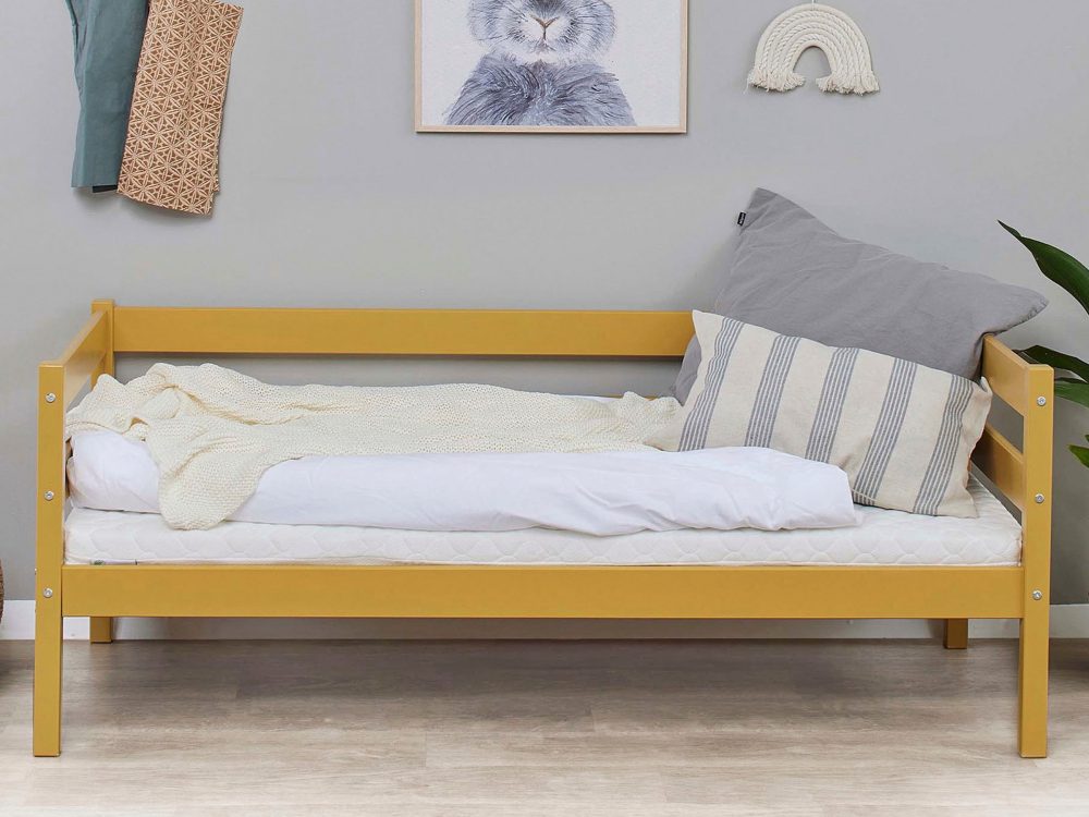 Hoppekids Einzelbett »ECO Comfort«, (Set), mit Rollrost in 8 Farben, wahlweise mit Matratze und Absturzsicherung