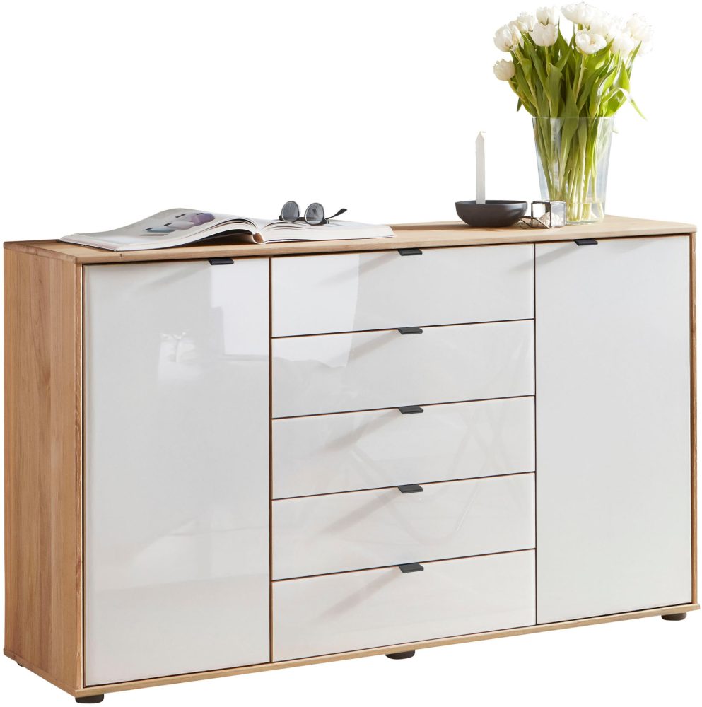 WIEMANN Kombikommode »Cardiff Sideboard, Wäscheschrank, teilmassiv Erle, mit Schubladen« Kommode 141x86x43 cm, braun, mit Dämpfung, MADE IN GERMANY, verschiedenen Ausführungen, inklusive Einlegeboden