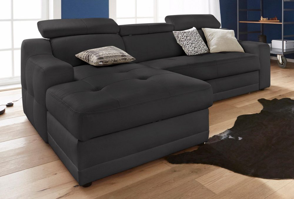 exxpo - sofa fashion Ecksofa, mit Köpf- bzw. Rückenverstellung, wahlweise mit Bettfunktion und Bettkasten