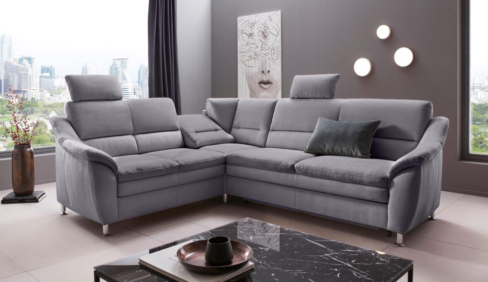 Places of Style Ecksofa »Cardoso«, Federkern, wahlweise mit Bett, Schubkasten, teilweise Relaxfunktion
