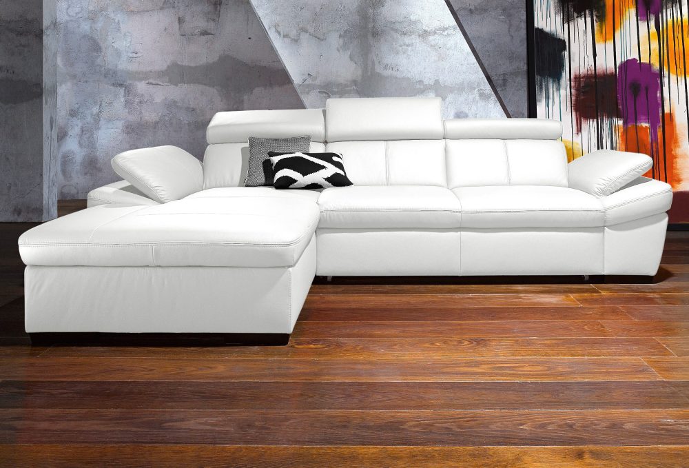 exxpo - sofa fashion Ecksofa, inklusive Kopfteil- und Armteilverstellung, wahlweise mit Bettfunktion